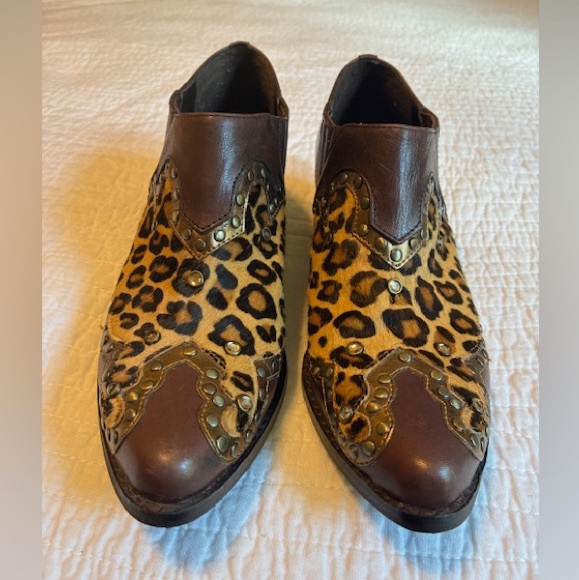 Reba Brown and Black Patterned Boots - Picture 1 of 5